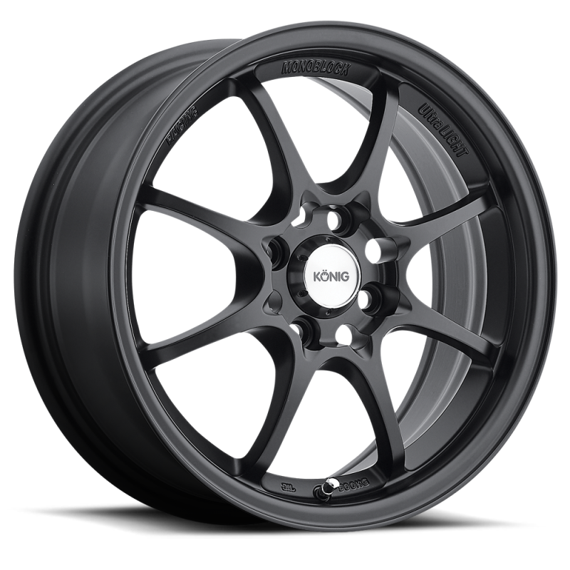 Konig Helium Flat Black | 15x6.5" +40mm | 4x100mm Wheel