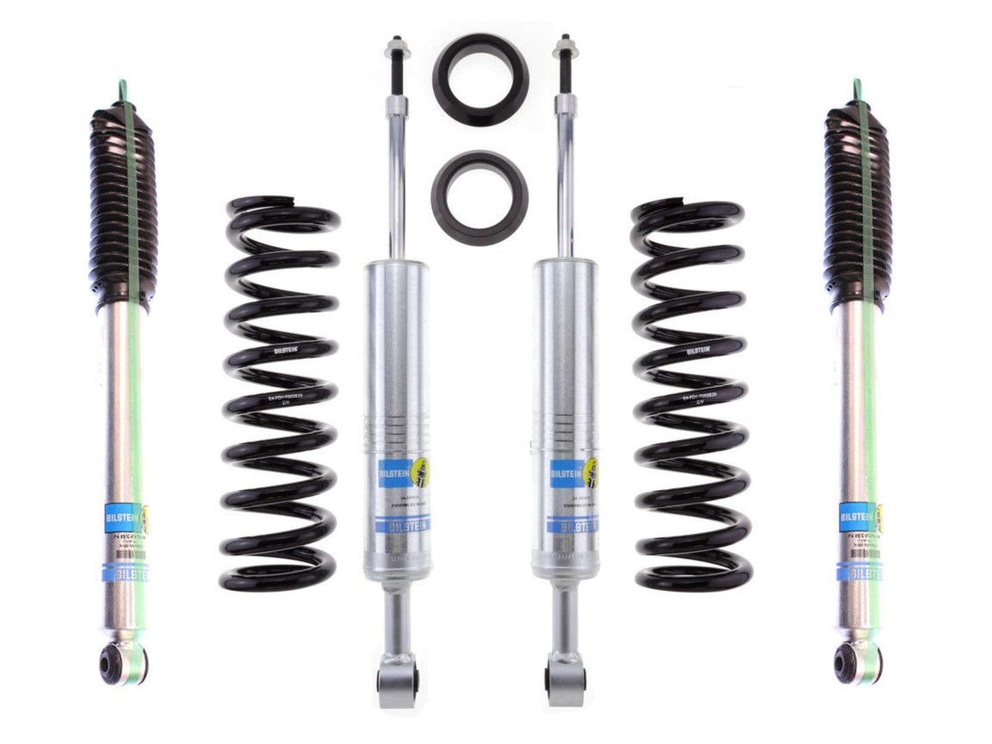 Bilstein 6112 Strut & Spring + Rear B8 5100 Shocks Set w/0-2.5" lift - 2005-2015 Toyota Tacoma 4WD RWD 6 Lug
