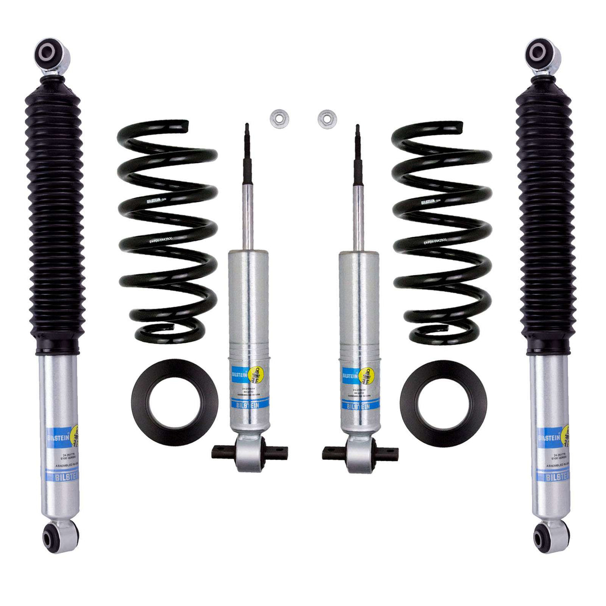 Bilstein 6112 Strut & Spring + Rear B8 5100 Shocks Set w/0-1.85" lift - 2015-2020 Chevrolet Tahoe 4WD V8