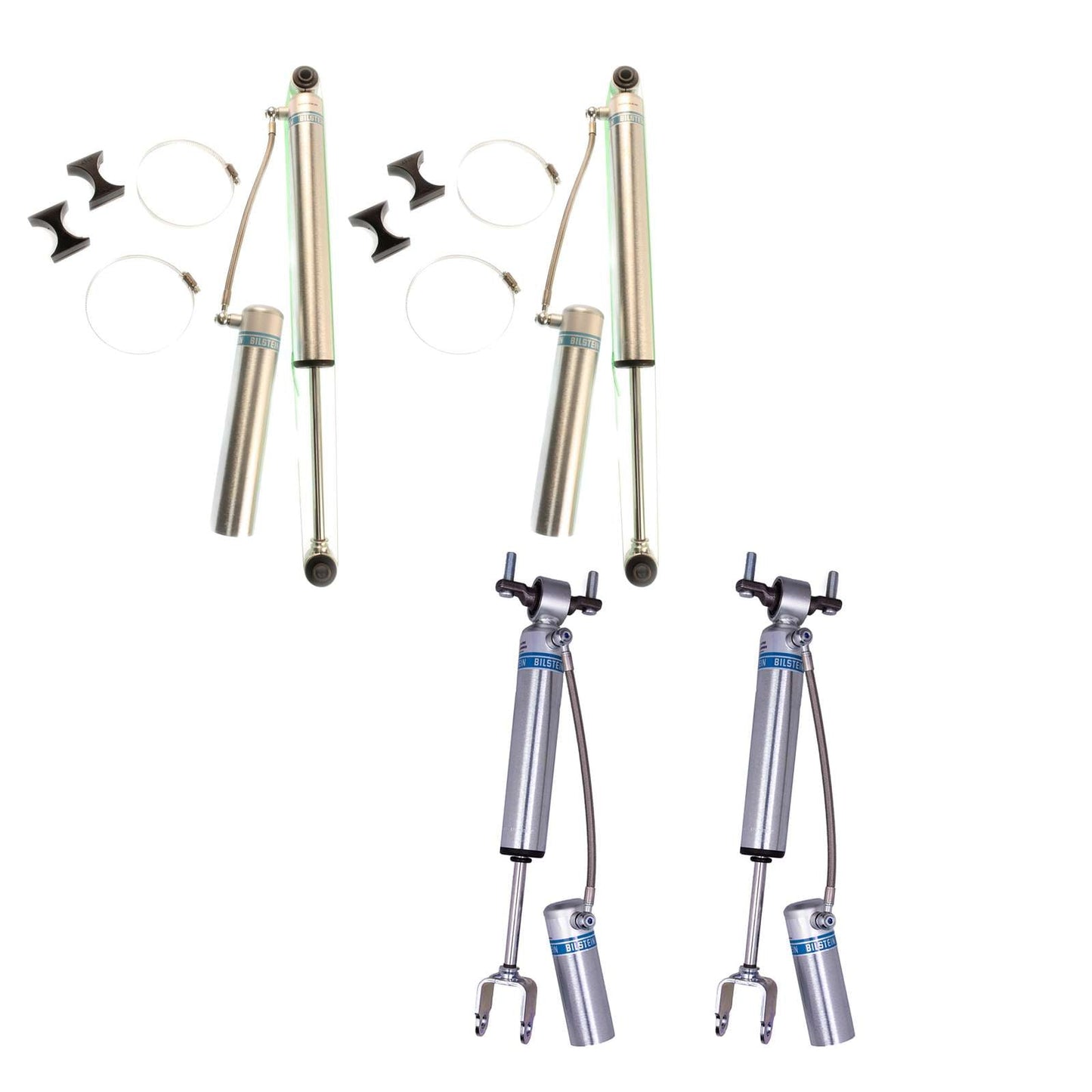 Bilstein B8 5160 w/ Remote Reservoir Shocks Set - 2011-2019 Chevrolet Silverado 3500 HD 4WD RWD