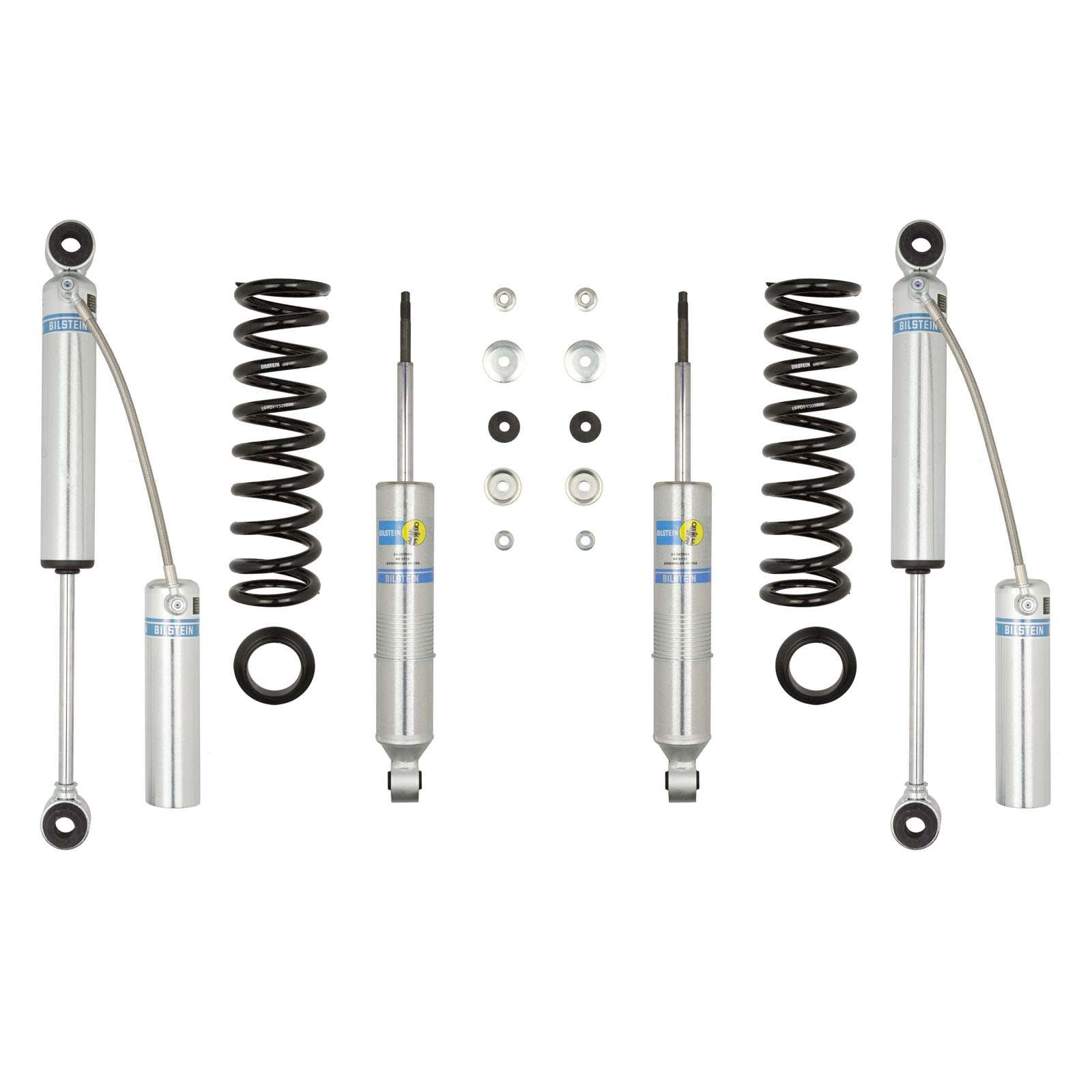 Bilstein 6112 Strut & Spring + Rear B8 5160 Reservoir Shocks Set w/0-2.8" lift - 1995-2004 Toyota Tacoma 4WD RWD 6 Lug