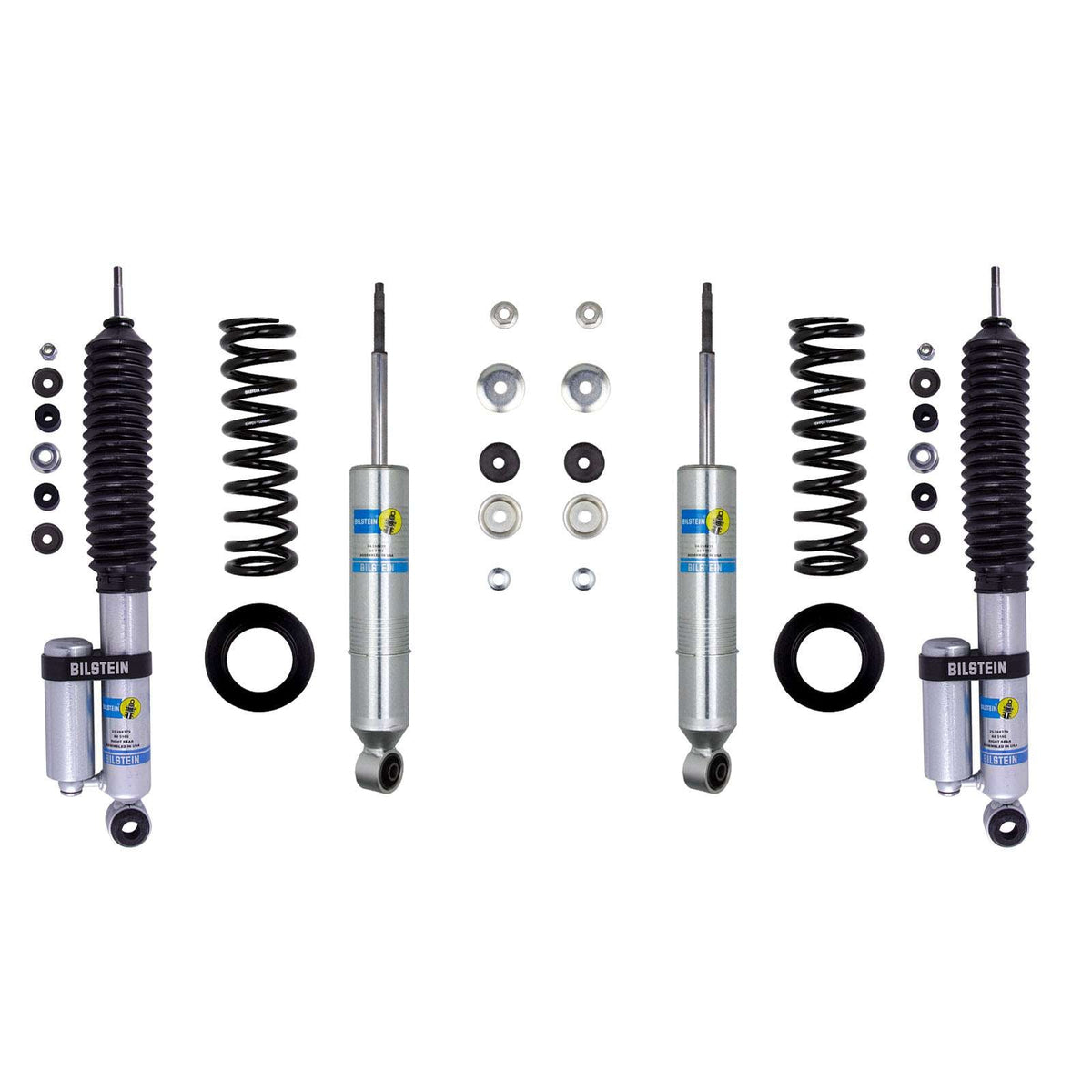 Bilstein 6112 Strut & Spring + Rear B8 5160 Reservoir Shocks Set w/0-2.3" lift - 1996-2002 Toyota 4Runner 4WD