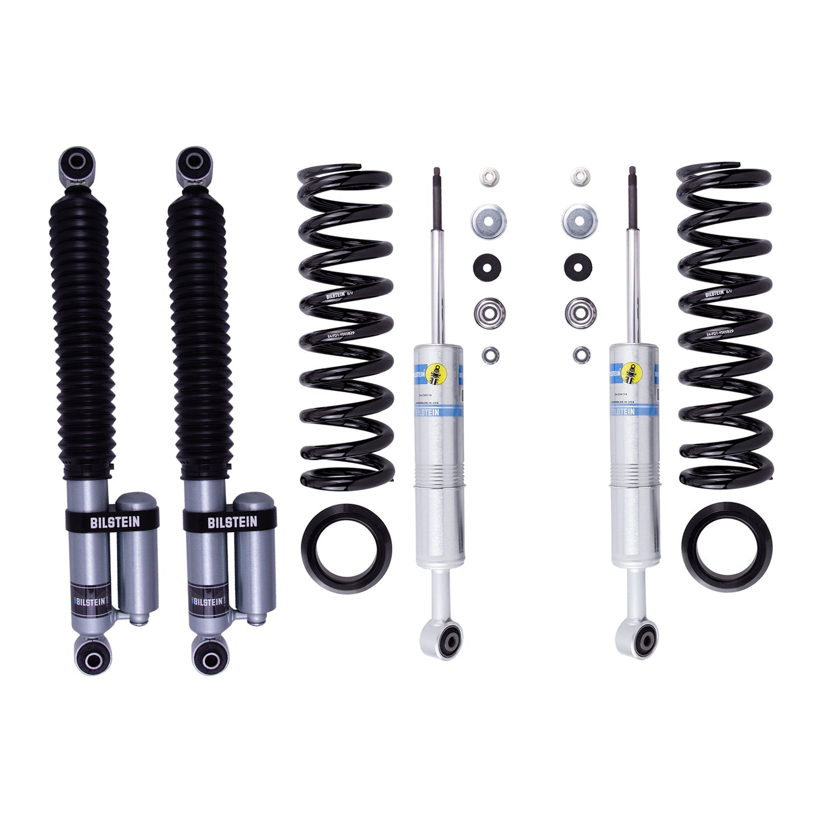 Bilstein 6112 Strut & Spring + Rear B8 5160 Reservoir Shocks Set w/0-2.75" lift - 2015-2022 Chevrolet Colorado 4WD RWD