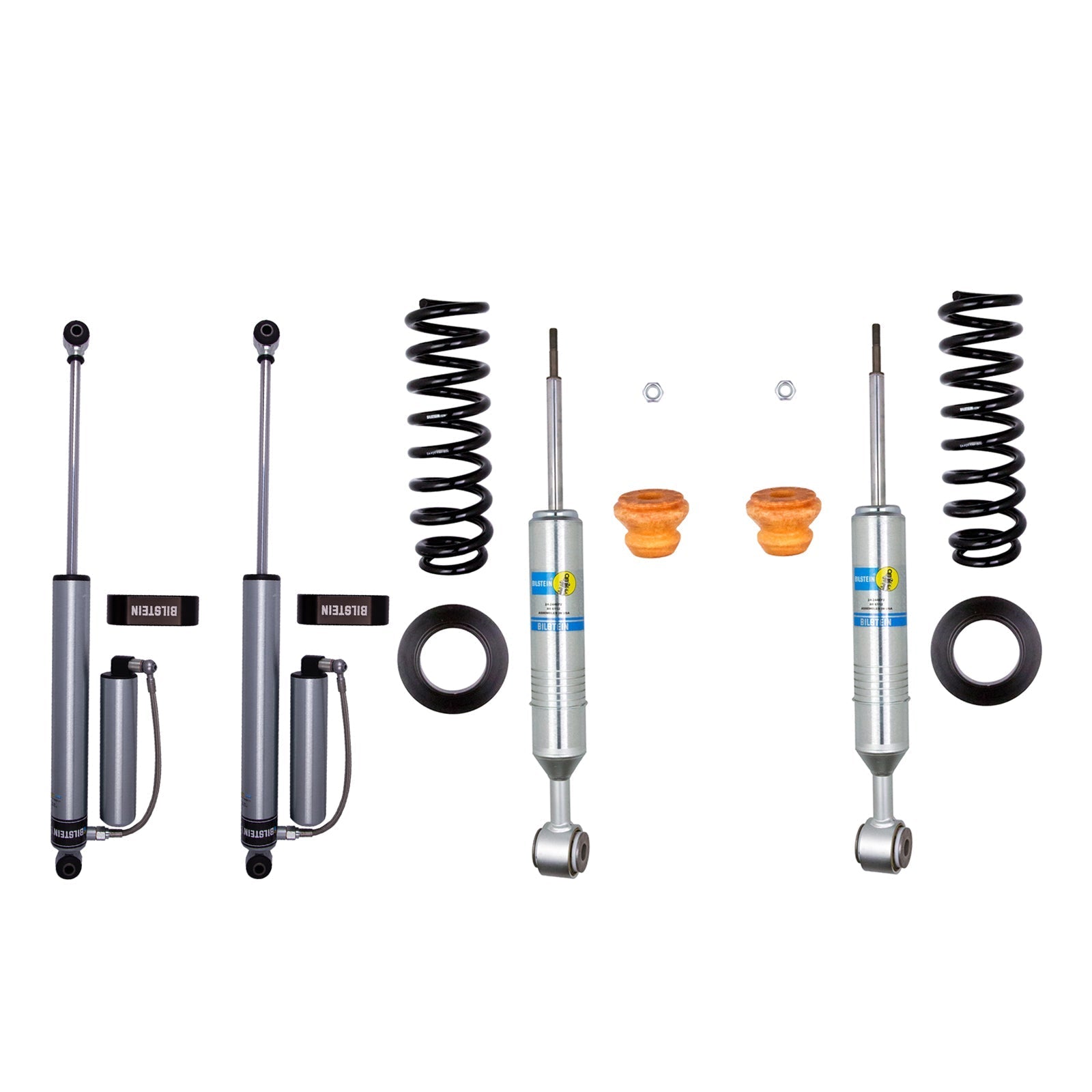 Bilstein 6112 Strut & Spring + Rear B8 5160 Reservoir Shocks Set w/0-2.25" lift - 2004-2008 Ford F-150 4WD