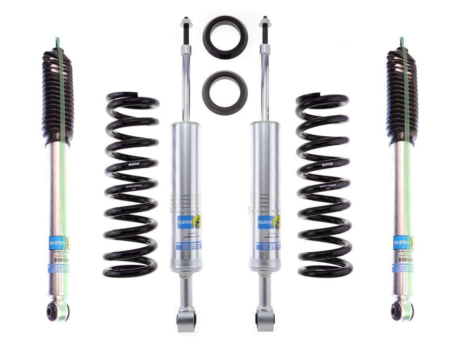 Bilstein 6112 Strut & Spring + Rear B8 5100 Shocks Set w/0-2.5" lift - 2003-2009 Lexus GX470 AWD
