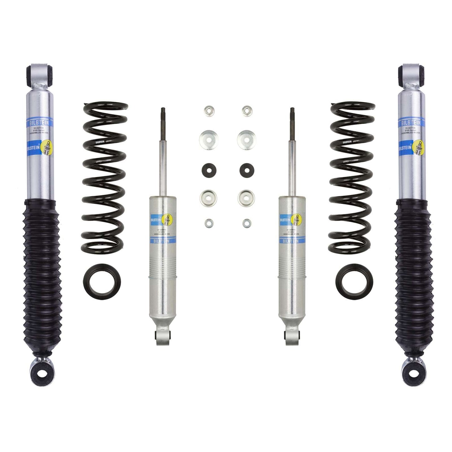 Bilstein 6112 Strut & Spring + Rear B8 5100 Shocks Set w/0-2.8" lift - 1995-2004 Toyota Tacoma 4WD RWD 6 Lug