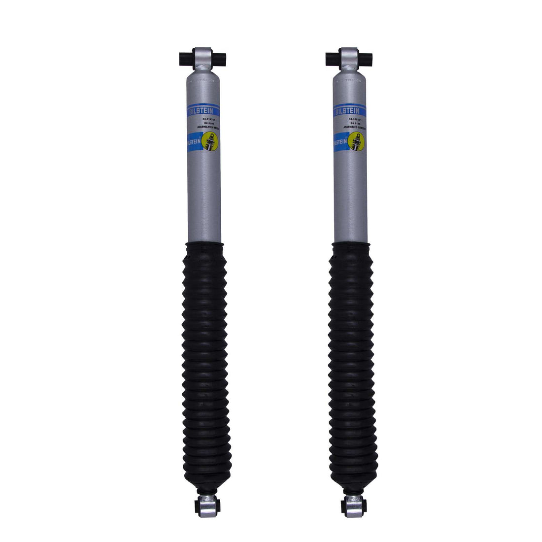 Bilstein B8 5100 Monotube Shocks Rear Pair w/1.5-3" lift - 2018-2026 Jeep Wrangler JL 4WD