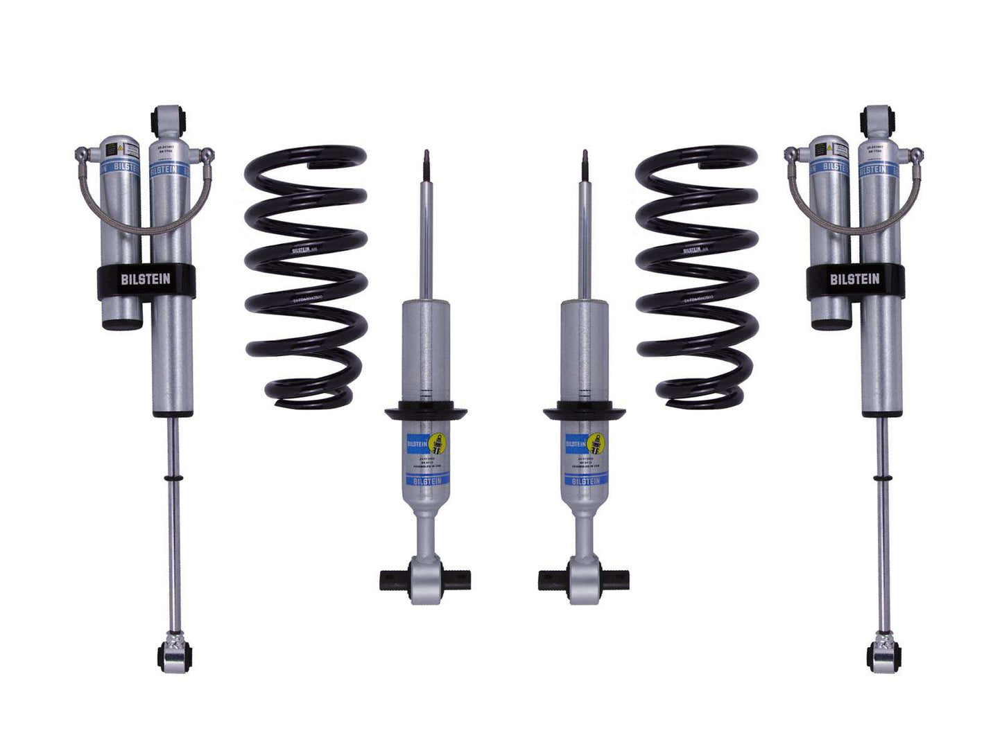 Bilstein 6112 Strut & Spring + Rear B8 5160 Reservoir Shocks Set w/0-2.5" lift - 2019-2026 Chevrolet Silverado 1500 4WD RWD