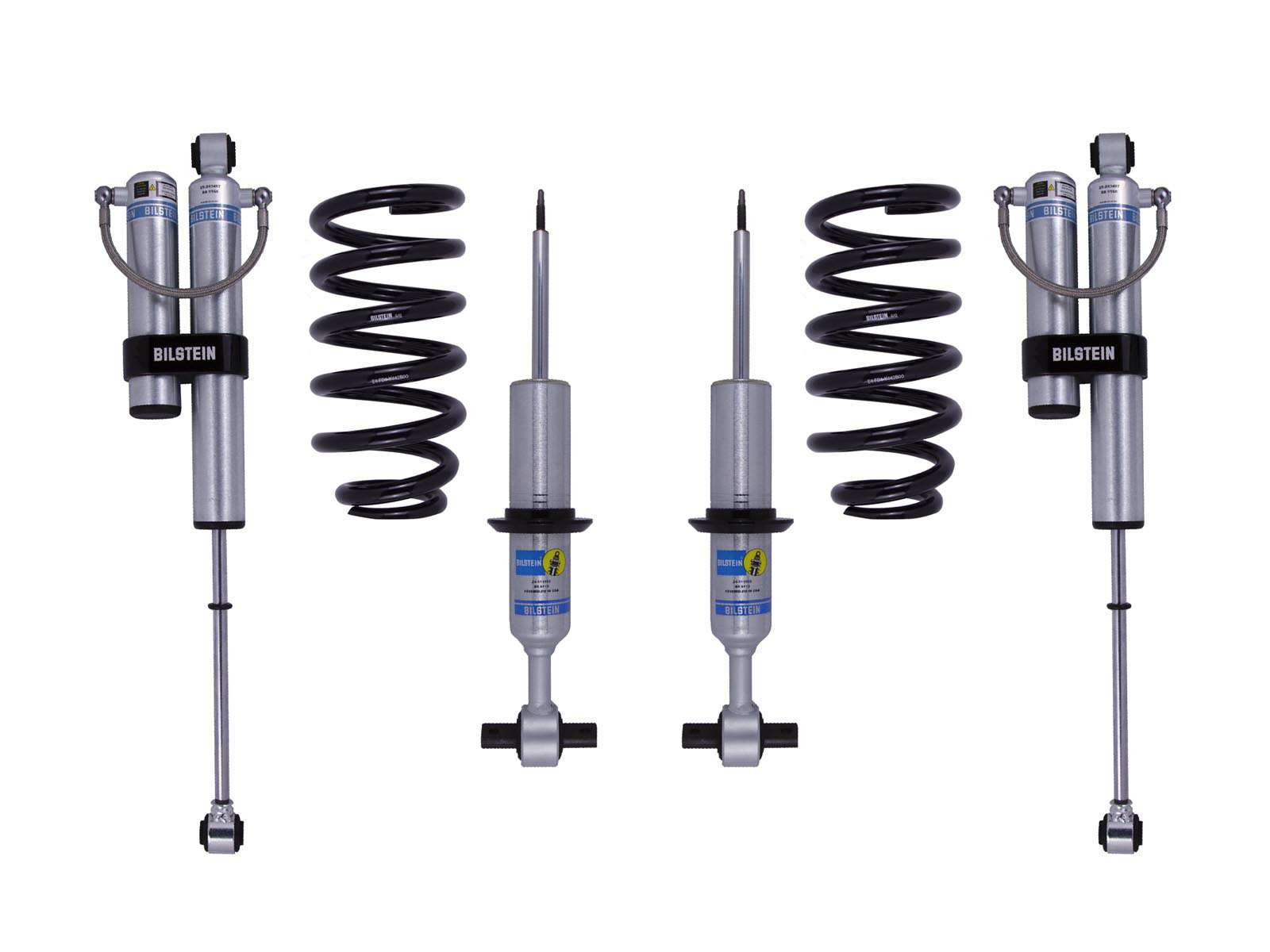 Bilstein 6112 Strut & Spring + Rear B8 5160 Reservoir Shocks Set w/0-1.2" lift - 2019-2026 GMC Sierra 1500 AT4 4WD