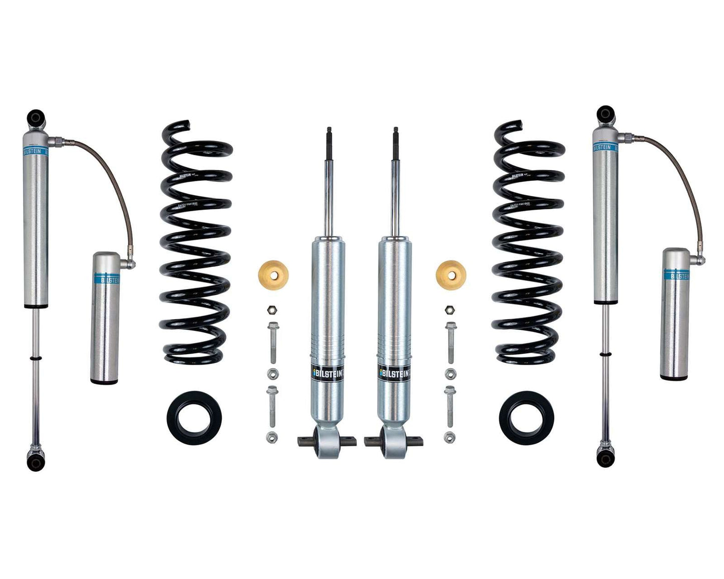 Bilstein 6112 Strut & Spring + Rear B8 5160 Reservoir Shocks Set - 2021-2026 Ford F-150 4WD