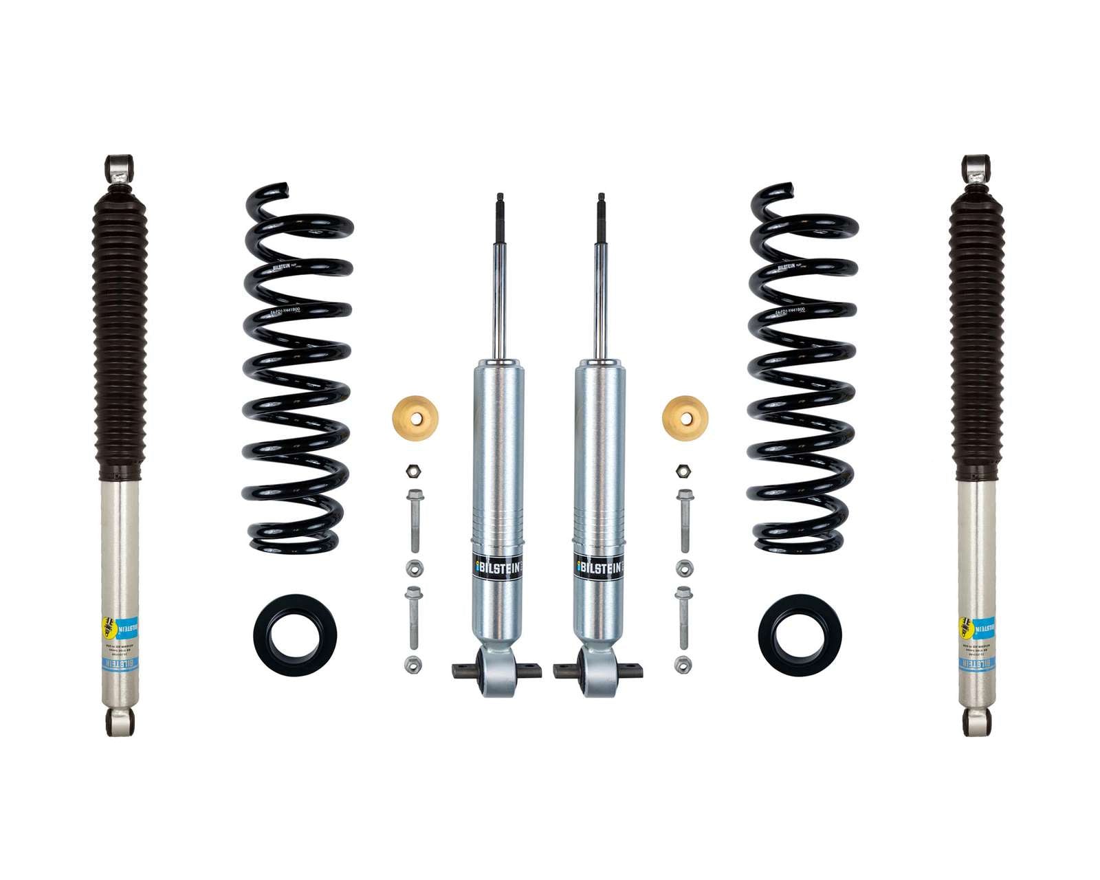 Bilstein 6112 Strut & Spring + Rear B8 5100 Shocks Set - 2021-2026 Ford F-150 4WD