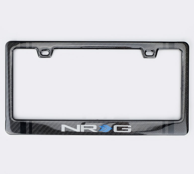 NRG Carbon Fiber License Plate Poly Dipped Finish