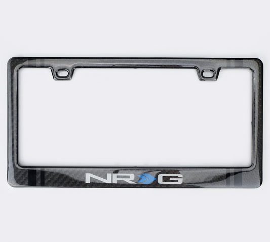 NRG Carbon Fiber License Plate Poly Dipped Finish