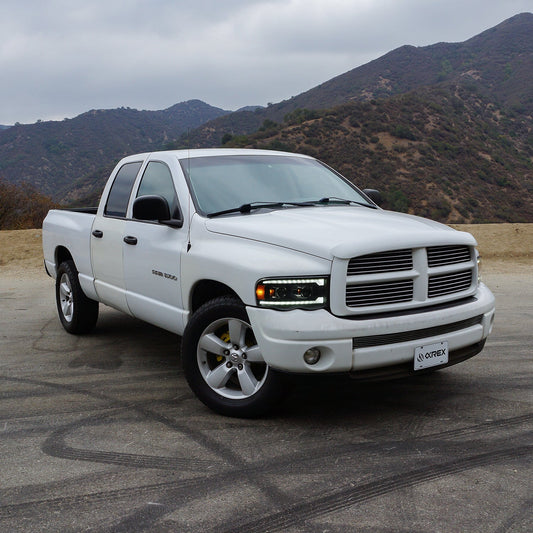 AlphaRex 02-05 Dodge Ram 1500 LUXX LED Proj Headlights Plank Style Chrome w/Activ Light/Seq Signal