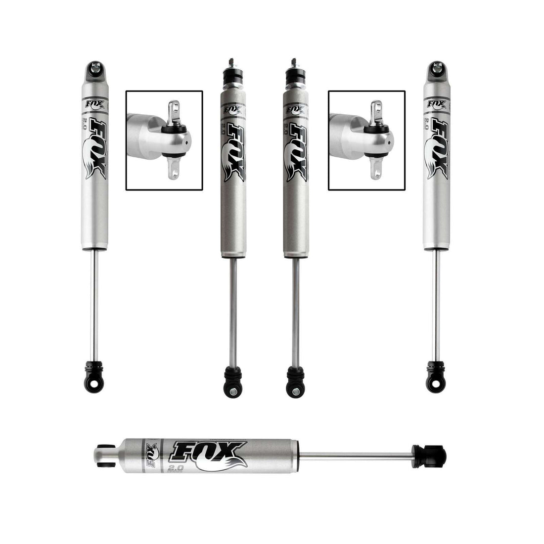 FOX 2.0 Perf Series Shocks & Steering Stabilizer Kit w/4-6" lift - 2007-2018 Jeep Wrangler JK 4WD