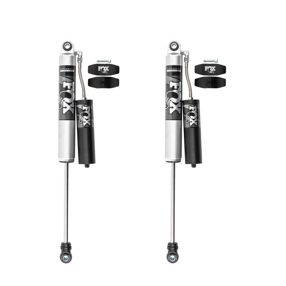 FOX 2.0 Perf Series Shocks w/ Reservoir Rear Pair w/0-1" lift - 2020-2024 GMC Sierra 3500 HD 4WD RWD