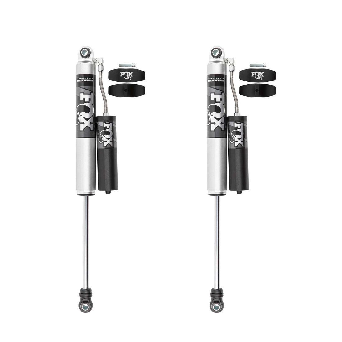 FOX 2.0 Perf Series Shocks w/ Reservoir Rear Pair w/0-1" lift - 2020-2024 Chevrolet Silverado 2500 HD