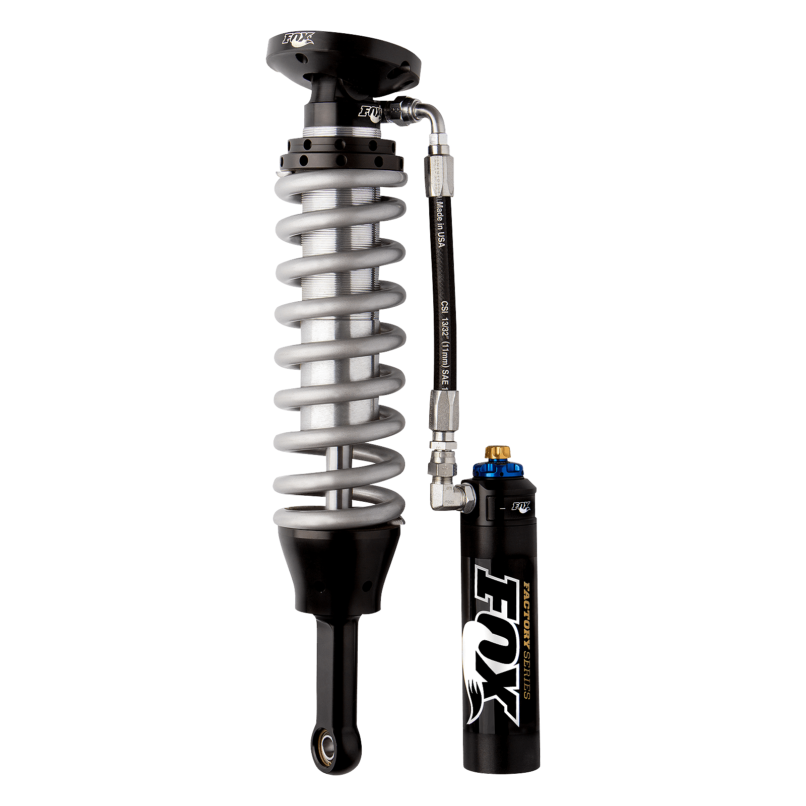 Fox 2007 Chevy 1500 4WD w/UCA 2.5 Factory Series 5.35in. Remote Res. Coilover w/DSC Adj. - Black