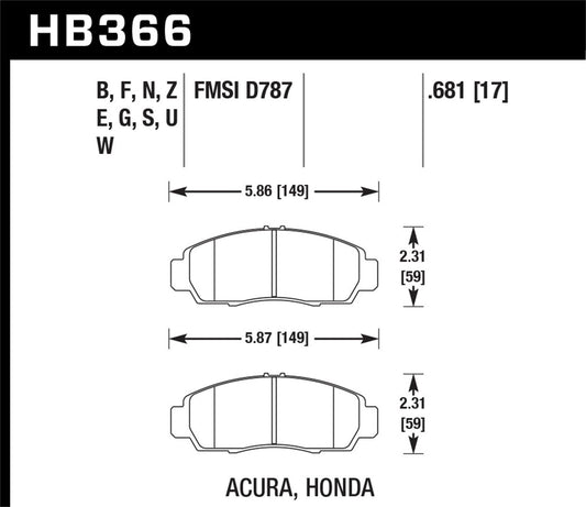 Hawk 04-09 RX8 Blue 9012 Race Front Brake  Pads D1009