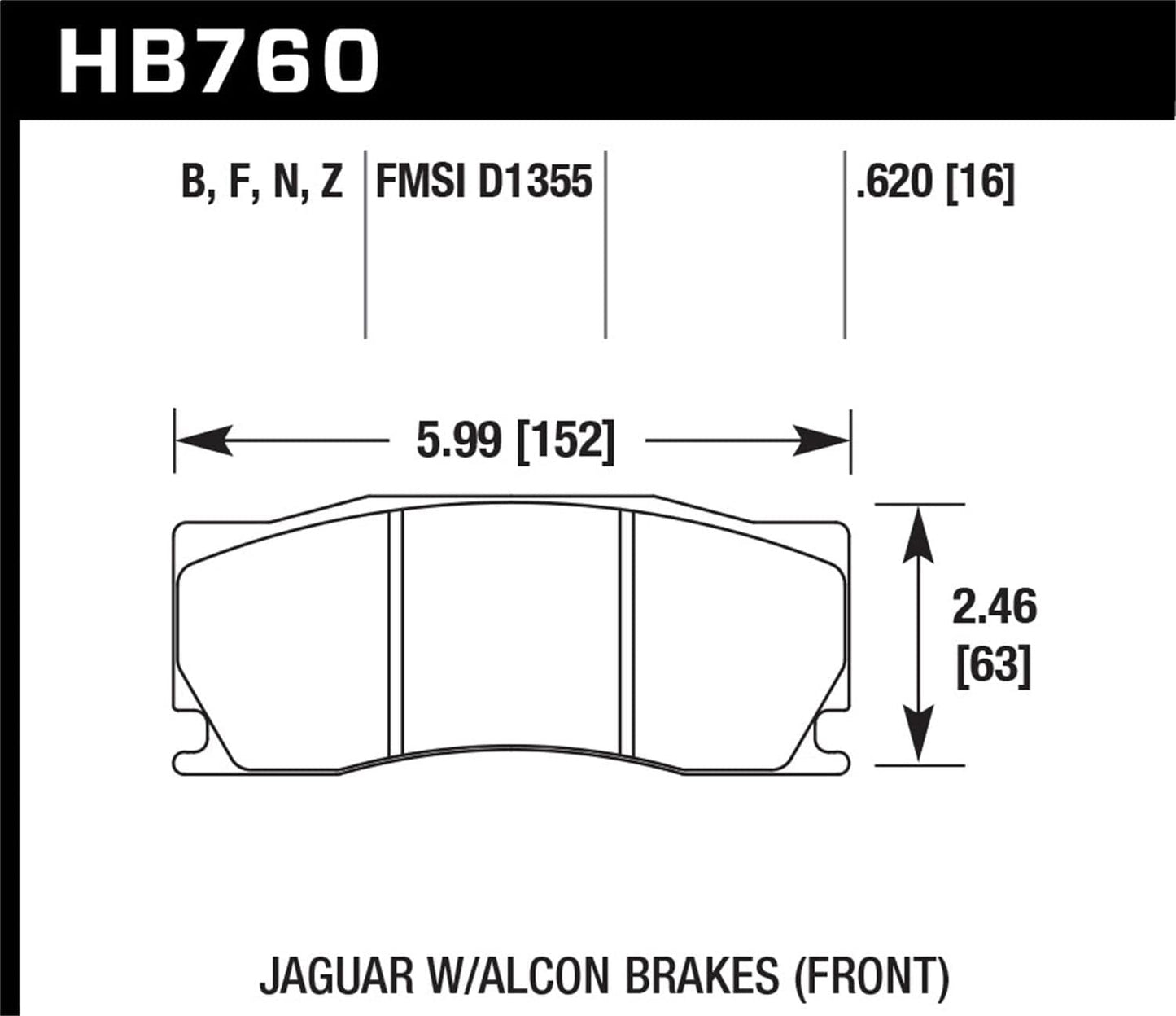 Hawk 08-12 Cadillac CTS-V / 12 Jeep Grand Cherokee (WK2) SRT8 DTC-70 Front Race Brake Pads