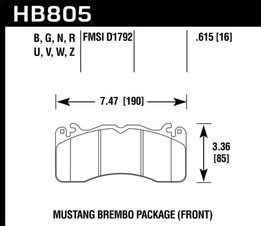 Hawk 15-17 BMW M4 DTC-30 Front Race Pads