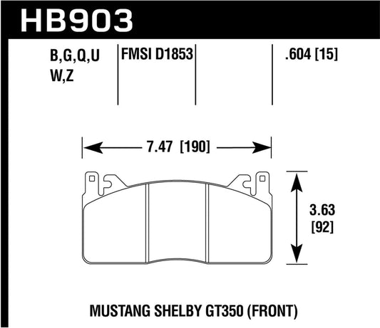 Hawk Stoptech ST-60 Caliper DTC-70 Race Brake Pads