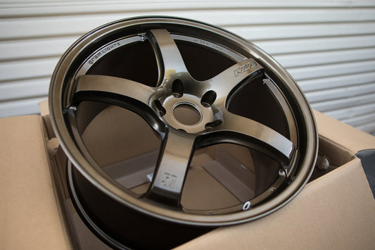 Gram Lights 57CR 18x9.5 +38 5x114.3 Almite Gold Wheel (Min Order Qty Of 20)