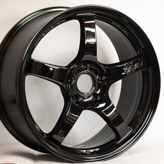 Gram Lights 57CR 18x9.5 +38 5x114.3 Glass Black Wheel (Min Order Qty Of 20)