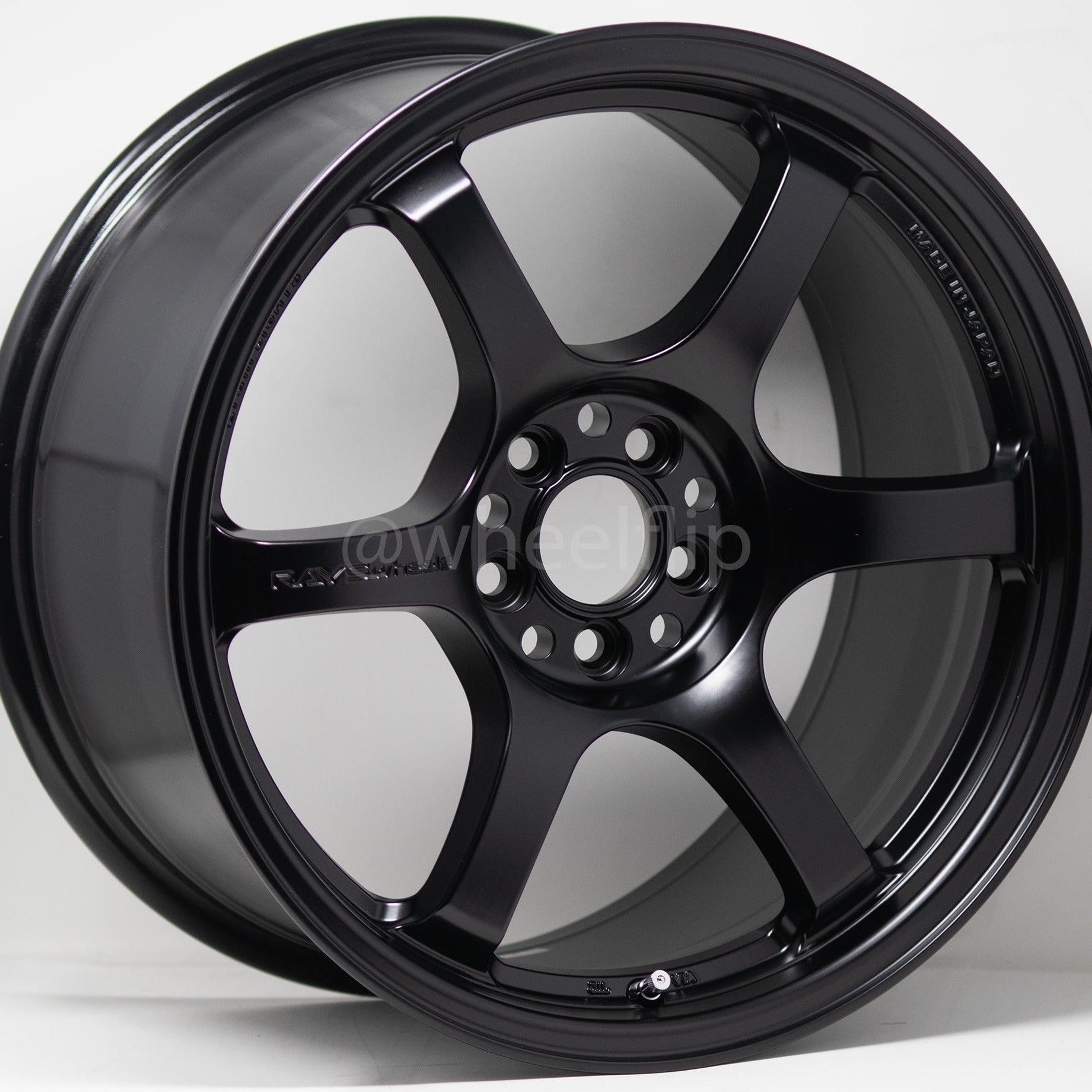 Gram Lights 57DR 17x9.0 +12 5x114.3 Semi Gloss Black Wheel