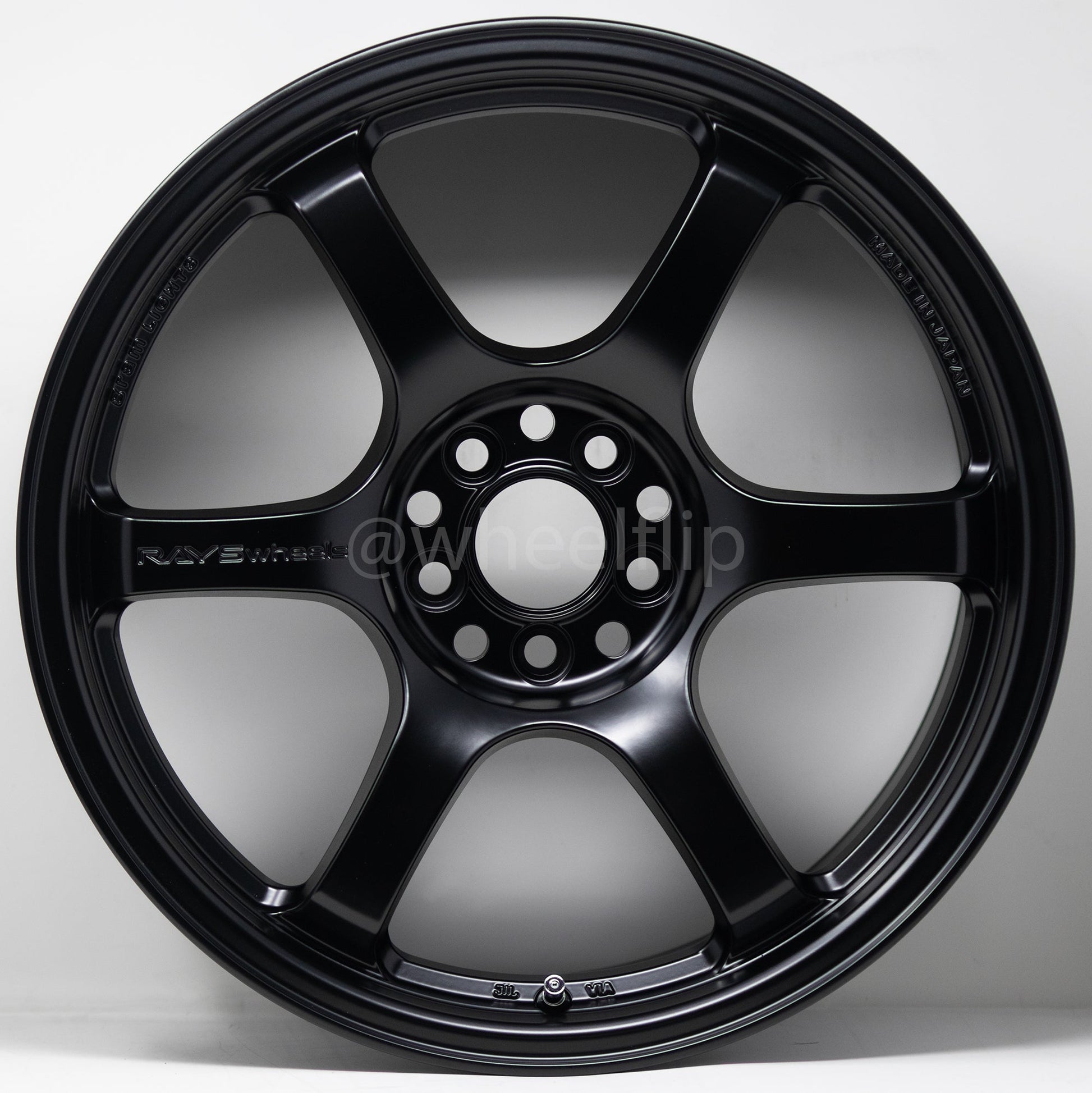 Gram Lights 57DR 17x9.0 +12 5x114.3 Semi Gloss Black Wheel