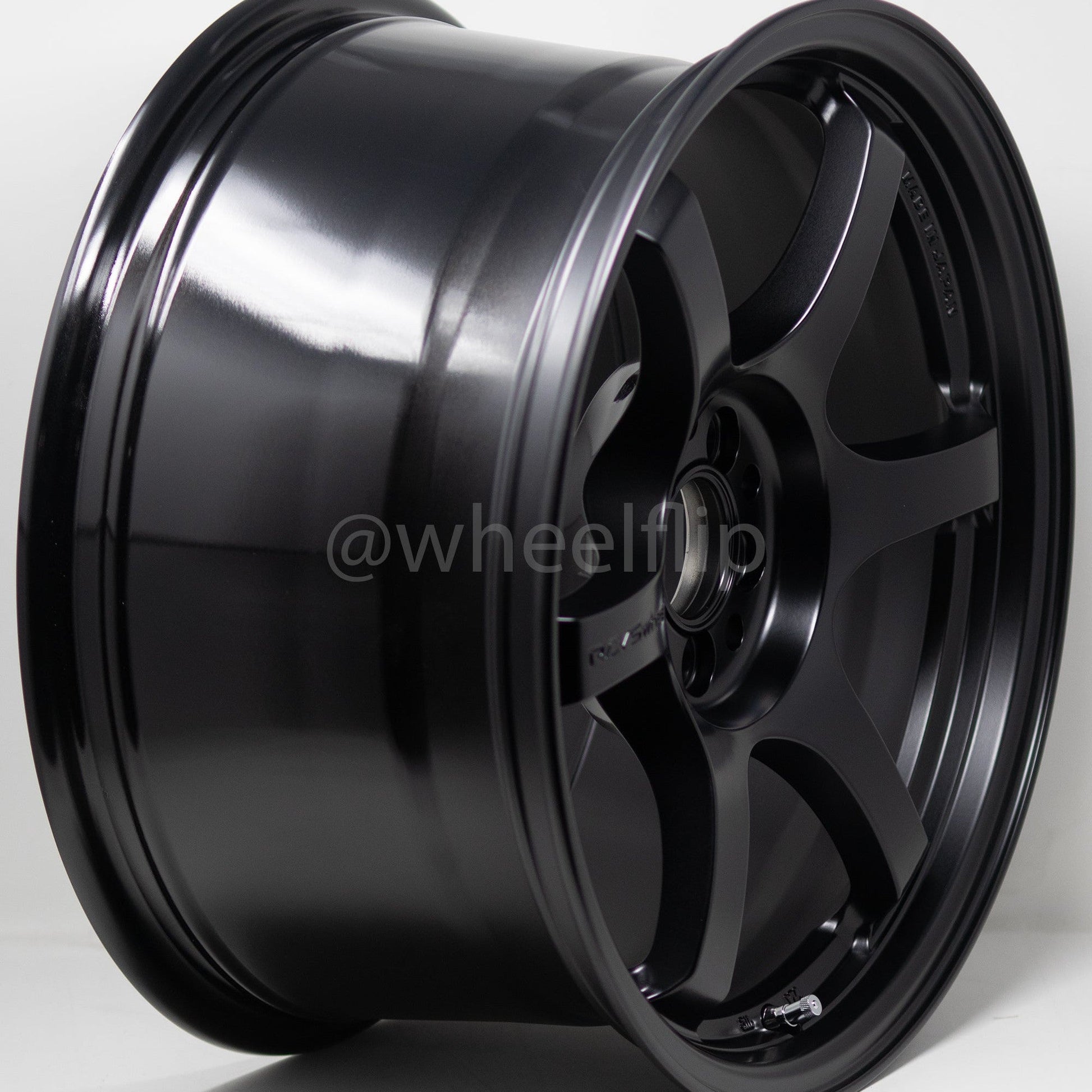 Gram Lights 57DR 17x9.0 +12 5x114.3 Semi Gloss Black Wheel