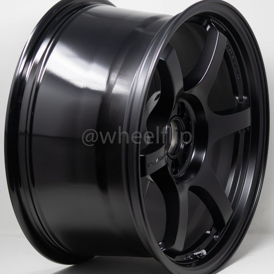 Gram Lights 57DR 17x9.0 +12 5x114.3 Semi Gloss Black Wheel