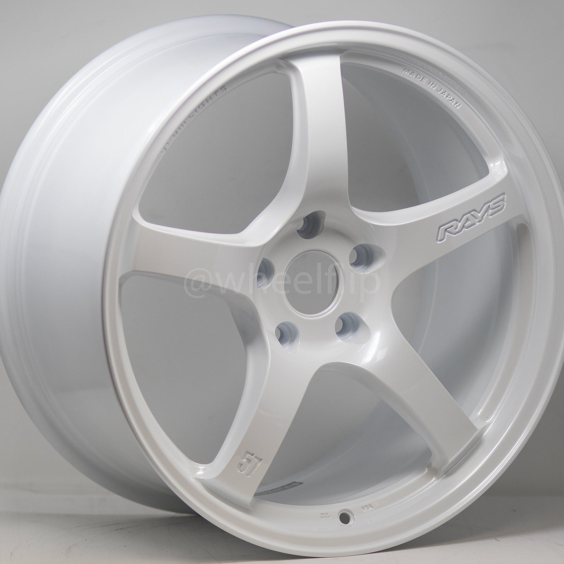 Gram Lights 57CR 18x9.5 +38 5x100 Ceramic White Pearl Wheel