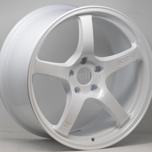 Gram Lights 57CR 18x9.5 +38 5x100 Ceramic White Pearl Wheel