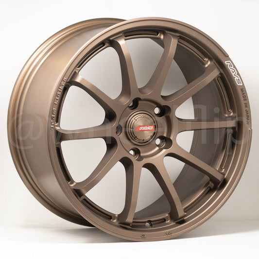 Gram Lights 57NR 18X9.5 +12 5x114.3 Dark Bronze Wheel
