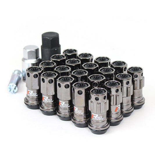 Project Kics 12X1.50 R40 Iconix Classical Lug Nuts w/ Black Plastic Cap - 16+4
