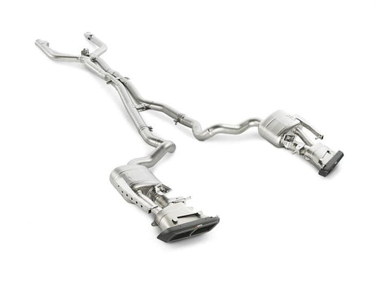 Akrapovic 16-17 AMG C63 Coupe Evolution Line Cat Back (Titanium) w/ Carbon Tips (Req. Link Pipe)