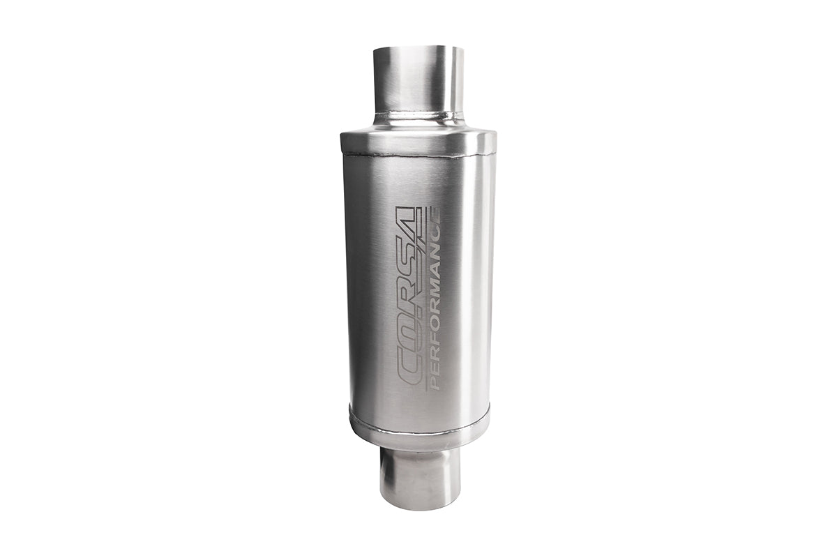 Corsa 304 Stainless Steel 3in I.D. Pro Series Packed Resonator (Weld In) (6-8DB) - Brushed
