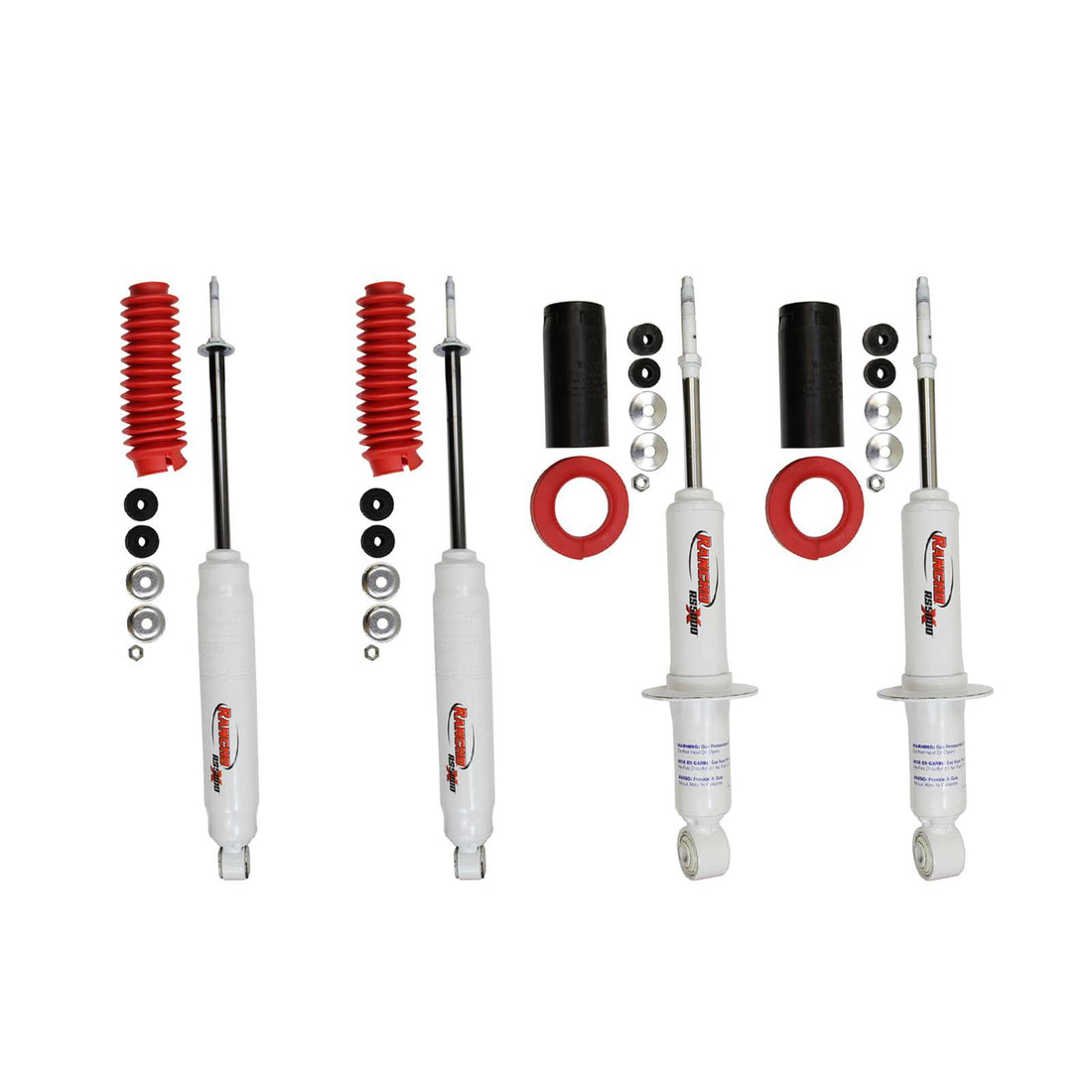 Rancho RS5000X Gas Strut & Shocks Set w/0" lift - 2000-2006 Toyota Tundra RWD
