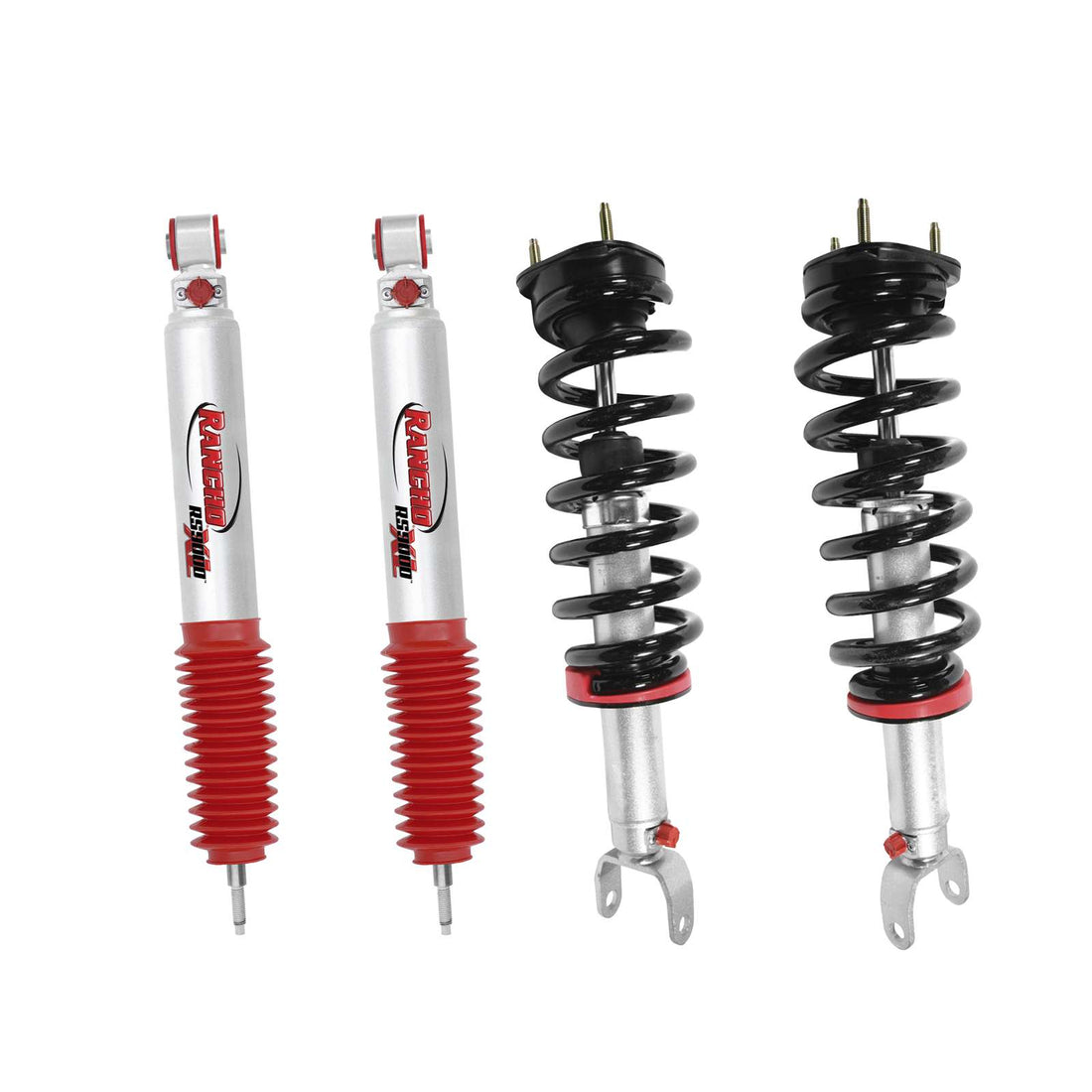 Rancho Quicklift Leveling Strut + RS9000XL Adjustable Shocks Set - 2019-2026 Ram 1500 4WD