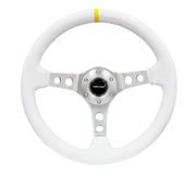 NRG 350MM 3" DEEP DISH WITH HOLES LEATHER