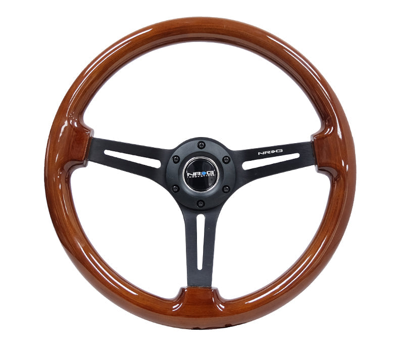 NRG 350MM 3" DEEP DISH WITH SLITS WOOD GRAIN