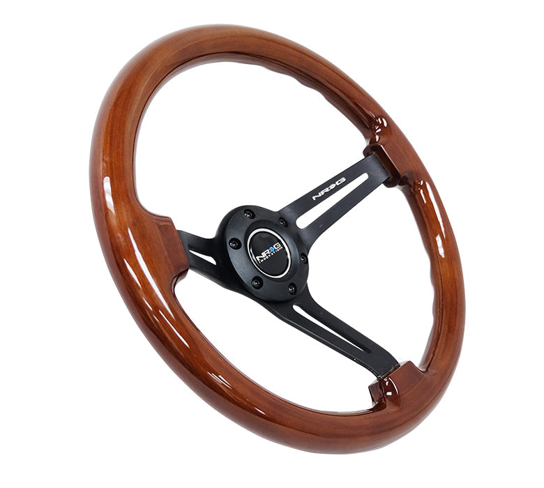 NRG 350MM 3" DEEP DISH WITH SLITS WOOD GRAIN
