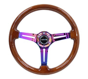NRG 350MM 3" DEEP DISH WITH SLITS WOOD GRAIN