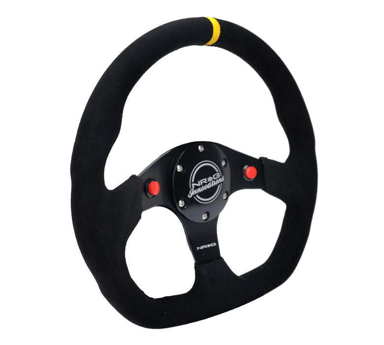 NRG FLAT BOTTOM STEERING WHEEL ALCANTARA