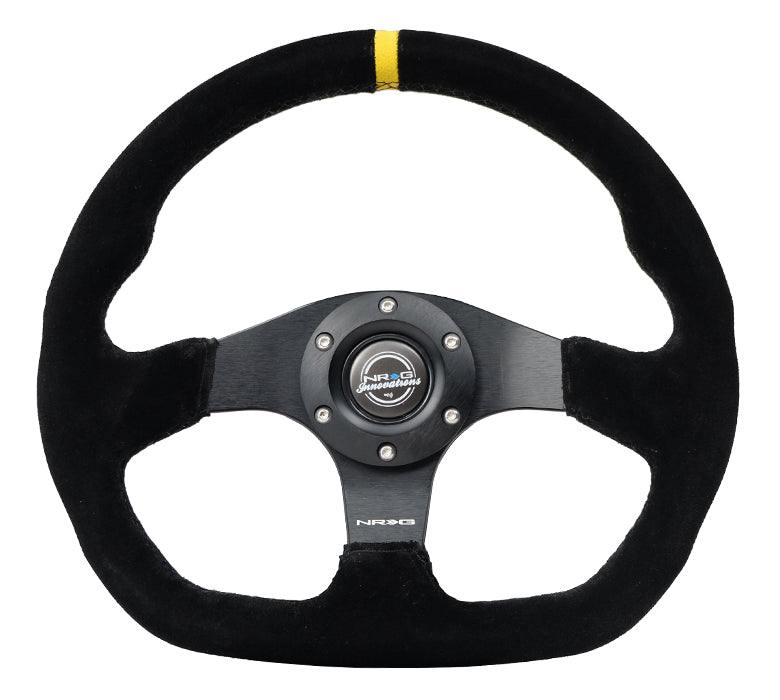 NRG FLAT BOTTOM STEERING WHEEL SUEDE