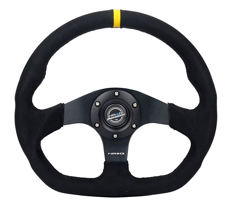 NRG FLAT BOTTOM STEERING WHEEL ALCANTARA