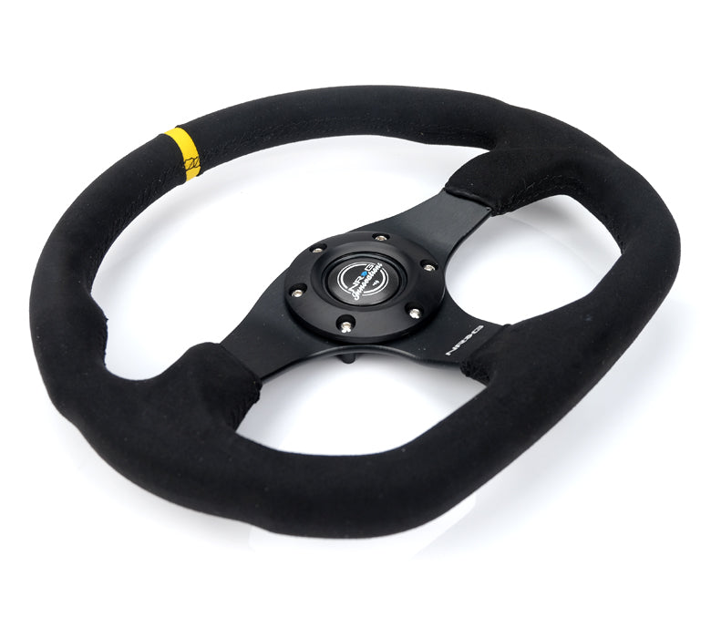 NRG FLAT BOTTOM STEERING WHEEL ALCANTARA