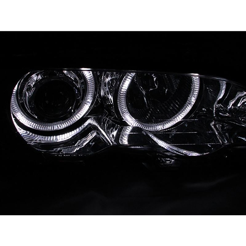 ANZO 2000-2003 BMW 3 Series E46 Projector Headlights w/ Halo Chrome