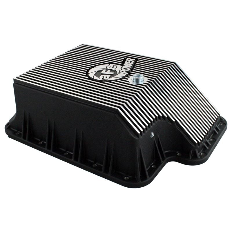 aFe Transmission Pan (Black); Ford Diesel Trucks 03-10 V8-6.0/6.4L (td)